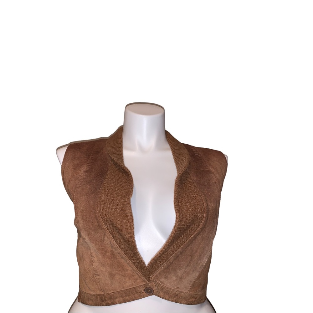 L’Americaine Los Angeles Pig Suede Leather Vest, Size L